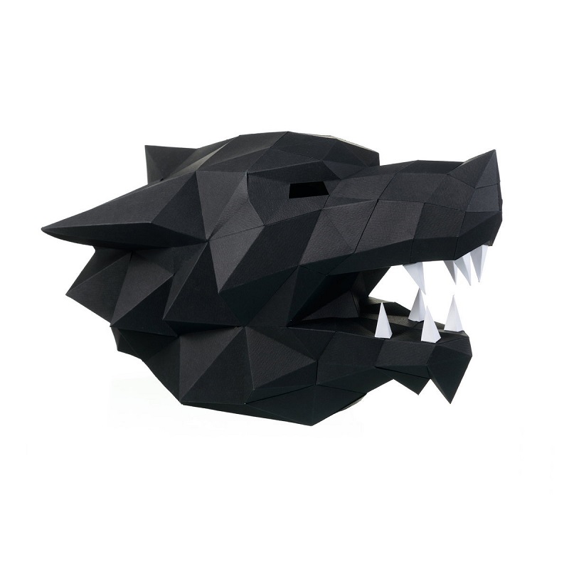 3d wolf mask template