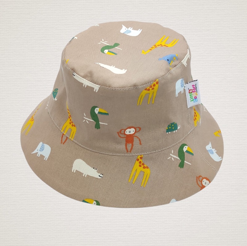 HAPPY ANIMALS Reversible Panama Hat | Little Comfort™